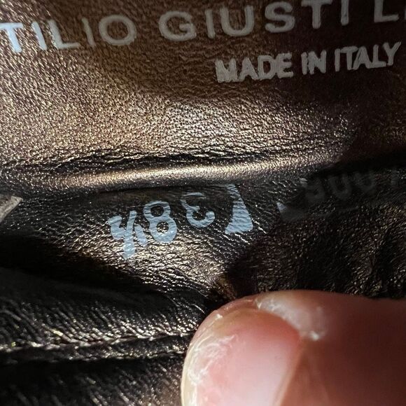 AGL Attilio Giusti Leombruni Women's Leather Buckle Heels Pumps Brown Size 38.5 - Picture 10 of 10